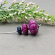 RUBY And Sapphire Gemstone Carving Loose Beads : 70.00cts Natural Untreated Red Ruby Hand Carved Melon Beads 11mm - 20mm