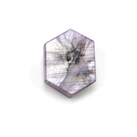 Sapphire Gemstone Flat Slices: 21.95cts Natural Untreated Rosemary Dimensional Sapphire Trapiche Hexagon 22*16mm