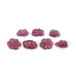 TOURMALINE Gemstone Carving : 13.70cts Natural Untreated Pink Rubellite Tourmaline Hand Carved Flowers 12.5*7.5mm - 10*7mm 7pc