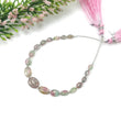 Watermelon TOURMALINE Gemstone Loose Beads: 24.80cts Natural Bi-Color Tourmaline Oval Shape Plain Nuggets 5*4mm - 11*9mm 6"