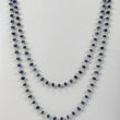 Burmese Blue Sapphire NECKLACE : 116.60cts Natural Untreated Blue Sapphire Plain Round Shape With 925 Sterling Silver 4.5mm - 5mm 40"