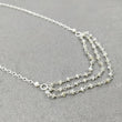 Chrysoberyl Cat's Eye And Pearl Beads NECKLACE : 29.45cts Natural Untreated With 925 Sterling Silver 3.5mm 18.25"