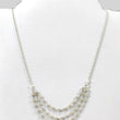 Chrysoberyl Cat's Eye And Pearl Beads NECKLACE : 29.45cts Natural Untreated With 925 Sterling Silver 3.5mm 18.25"