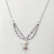 Multi Sapphire & Pearl Gemstone Beads Chain NECKLACE : 33.55cts Natural Untreated With 925 Sterling Silver Necklace 3mm - 6mm 19.25"