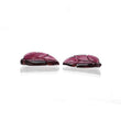 Rubellite Tourmaline Gemstone Carving : 15.70cts Natural Untreated Pink Tourmaline Hand Carved Leaves 18*12mm Pair