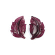 Rubellite Tourmaline Gemstone Carving : 15.70cts Natural Untreated Pink Tourmaline Hand Carved Leaves 18*12mm Pair