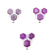 Sapphire Gemstone Normal Cut : Natural Untreated Unheated Raspberry Pink Sheen Sapphire Hexagon Shape 3pcs Sets