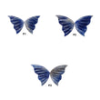 नीलम रत्न नक्काशी: प्राकृतिक अनुपचारित नीला नीलम हाथ नक्काशीदार तितली जोड़े