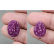 RUBY Gemstone Carving : Natural Untreated Unheated Red Ruby Hand Carved LORD GANESHA