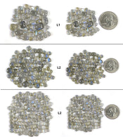 BLUE LABRADORITE Gemstone Cabochon : Natural Untreated Unheated Labradorite Cushion Shapes 46pcs 75pcs 123pcs Lots