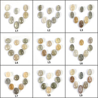 MOONSTONE Gemstone Cabochon : Natural Untreated Unheated Multi Color Moonstone Oval Shape 8pcs Lots