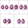 Raspberry Sheen SAPPHIRE Gemstone Rose Cut : Natural Untreated Unheated Pink Sapphire Egg Shape 2pcs