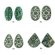 GREEN QUARTZ Gemstone Carving : Natural Untreated Quartz Hand Carved Oval Egg Uneven Shape Pair