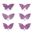 Raspberry Sheen SAPPHIRE Gemstone Carving : Natural Untreated Unheated Pink Sapphire Hand Carved BUTTERFLY Pair