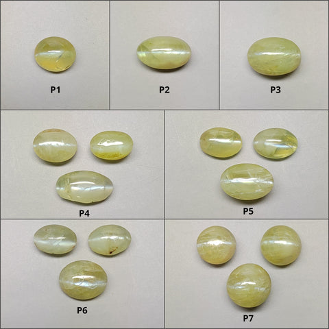 CHRYSOBERYL CAT'S EYE Gemstone Cabochon : Natural Untreated Unheated Cat's Eye Oval & Round Shape Lots