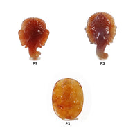 AGATE Gemstone Carving : Natural Untreated Unheated Orange Agate Hand Carved LORD GANESHA