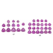 Sapphire Gemstone Cabochon : Natural Untreated Raspberry Sheen Sapphire Triangle Shape 13pcs & 22pcs Lots