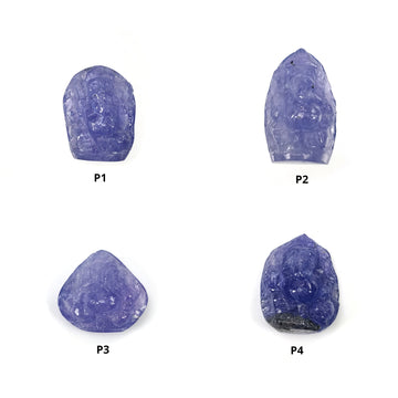 Tanzanite Carving : Natural Blue Tanzanite Gemstone Hand Carved Lord Ganesha