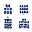 Sapphire Gemstone Normal Cut : Natural Untreated Unheated Sapphire Oval Pear Shape Lots
