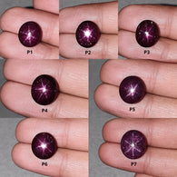 Star Ruby Gemstone Cabochon : Natural Untreated Unheated Red 6Ray Star Ruby Oval Shape