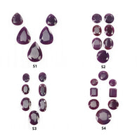 Ruby (See Video) Gemstone Normal Cut : Natural Untreated Unheated Red Ruby Pear Round And Oval Shape Sets