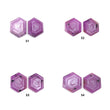 Sapphire Gemstone Flat Slices : Natural Untreated Rosemary Pink Sapphire Hexagon Shape Sets