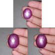 Star Sapphire Gemstone Cabochon : Natural Untreated African Pink Sapphire 6Ray Star Oval Shape