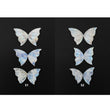 Moonstone Gemstone Carving : Natural Untreated Unheated Moonstone Hand Carved Butterfly 3Pair Sets