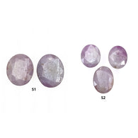 नीलम रत्न सामान्य कट: प्राकृतिक अनुपचारित बिना गर्म किया हुआ रास्पबेरी शीन गुलाबी नीलम अंडाकार आकार सेट