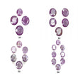 Sapphire Gemstone Normal Cut : Natural Untreated Unheated Raspberry Sheen Pink Sapphire Oval Shape Sets