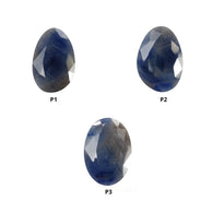 BLUE SILVER Sheen SAPPHIRE Gemstone Normal Cut : Natural Untreated Unheated Sapphire Uneven Shape