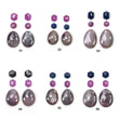 MULTI SAPPHIRE Gemstone Rose & Step Cut : Natural Untreated Unheated Sapphire Bi-Color Hexagon Egg Shape 6pcs Set (With Video)