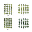 Green Sapphire Gemstone Normal Cut : Natural Untreated Sapphire Oval Shape 20pcs Lots