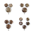 Golden Sapphire Gemstone Normal Cut : Natural Untreated Chocolate Sheen Sapphire Round Shape 3pcs & 5pcs Set