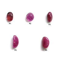 Burmese Ruby Gemstone Cabochon : Natural Untreated Unheated  Ruby Uneven Shape Tumble