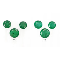 Emerald Gemstone Normal Cut : Natural Untreated Unheated Green Emerald Round Shape 3pcs Set For Jewelry
