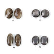 Sapphire Gemstone Normal & Checker Cut : Natural Untreated Chocolate And Silver Sapphire Round Oval Shape Pairs