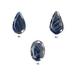 Sapphire Gemstone Normal Cut : Natural Untreated Unheated Blue Silver Sapphire Pear Oval Shape Pairs