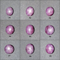 Star Sapphire Gemstone Cabochon : Natural Untreated African Pink Sapphire 6Ray Star Oval & Round Shape