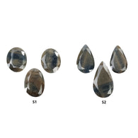 Golden Brown CHOCOLATE BLUE Sheen SAPPHIRE Gemstone Normal Cut : Natural Untreated Sapphire Uneven Pear Shape Sets