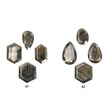 Golden Brown CHOCOLATE BLUE Sheen SAPPHIRE Gemstone Normal Cut : Natural Untreated Sapphire Hexagon Pear Shape 4pcs Sets