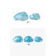 BLUE LARIMAR Gemstone Carving : Natural Untreated Unheated Larimar Bi-Color Hand Carved Cloud Sets
