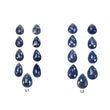 SAPPHIRE Gemstone Rose Cut : Natural Untreated Unheated BLUE Sapphire Pear Shape 9pcs Lots