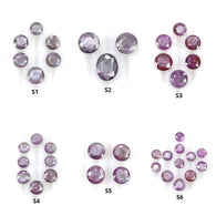 Sapphire Gemstone Normal Cut : Natural Untreated Raspberry Sheen Pink Sapphire Round Shape Lots
