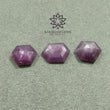Raspberry Sheen SAPPHIRE Gemstone Normal Cut : 10.50cts Natural Untreated Pink Sapphire Hexagon Shape 10*9mm - 12*8.5mm 3pcs (With Video)