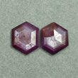 Raspberry Sheen PINK SAPPHIRE Gemstone Normal Cut : 21.95cts Natural Untreated Sapphire Hexagon Shape 18*15mm Pair (With Video)