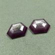 Raspberry SAPPHIRE Gemstone Normal Cut : 31.00cts Natural Untreated Sheen PINK Sapphire Hexagon Shape 19.5*15mm Pair (With Video)