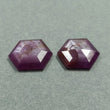 Raspberry Sheen PINK SAPPHIRE Gemstone Normal Cut : 21.95cts Natural Untreated Sapphire Hexagon Shape 18*15mm Pair (With Video)
