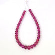 RUBY Gemstone Loose Beads : 85.65cts Natural Glass Filled Ruby Gemstone Round Shape Cabochon Beads 8mm*6h - 5.5mm*3.5h  For Jewelry
