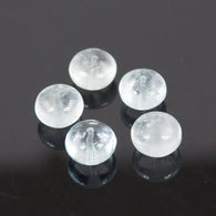 BLUE BEADS AQUAMARINE Gemstone Cabochon : 17.05Cts. Natural Genuine Aquamarine Beads Gemstone Round Derlling Cabochon 8*5.5mm for Jewelry